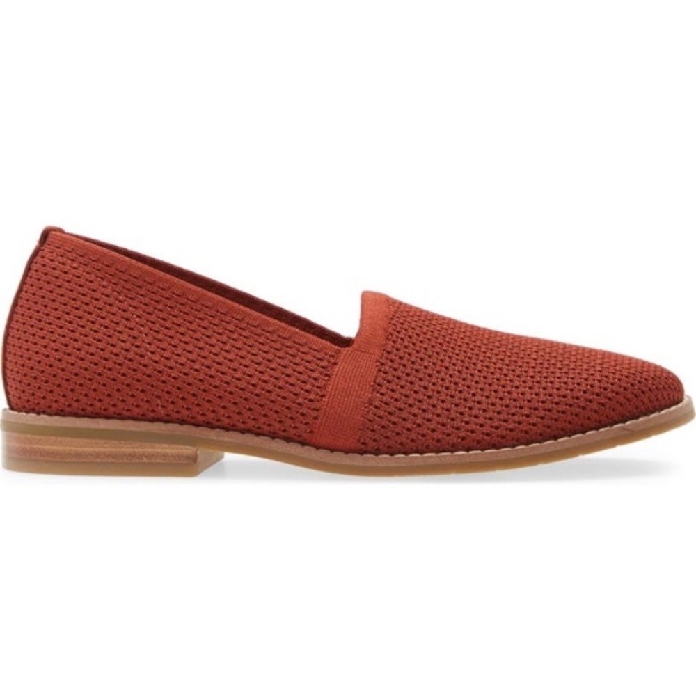 Eileen Fisher Adalyn Rust Orange Knit Loafers Flats Womens 10 Slip On Shoes